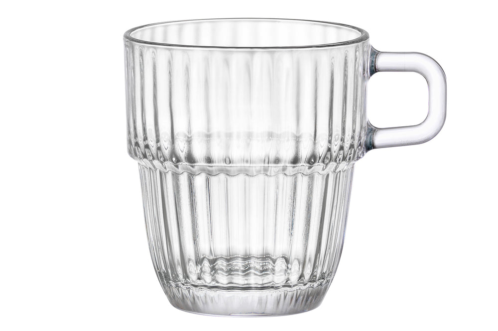 Bormioli Rocco Kaffeetassen mit Henkel - Stapelbar - Barshine 185 ml - 6 Stück