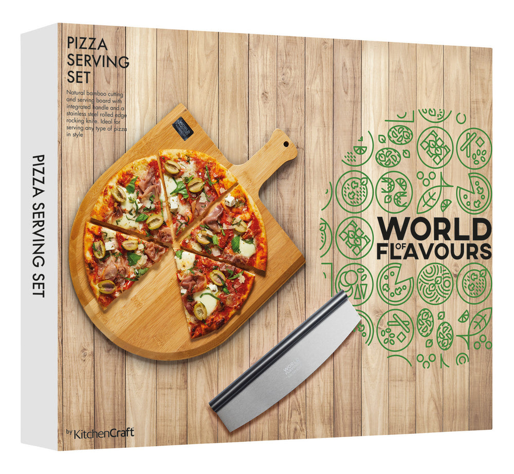 KitchenCraft Pizzaset World of Flavours 2-teilig