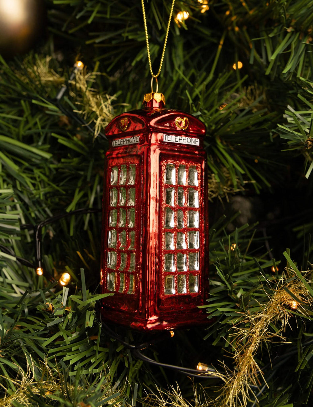 Nordic Light Weihnachtskugel Telefonzelle UK 13 cm