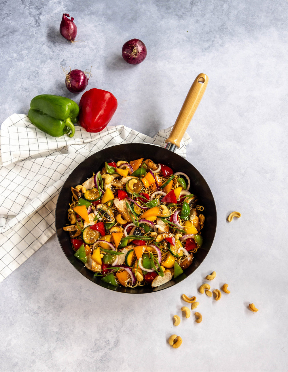 Cookinglife Wok-Pfanne Asia - Keramische Antihaftbeschichtung - ø 30 cm