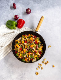 Cookinglife Wok-Pfanne Asia - Keramische Antihaftbeschichtung - ø 30 cm