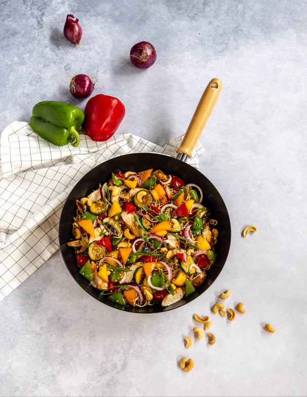 Cookinglife Wok-Pfanne Asia - Keramische Antihaftbeschichtung - ø 30 cm