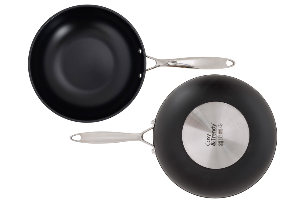 Cookinglife Wok-Pfanne Revolt ø 28 cm - keramische Antihaftbeschichtung - PFAS-frei - geeignet für alle Wärmequellen