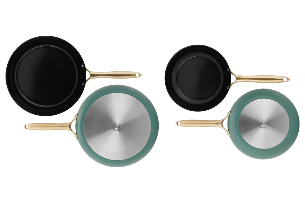 Cookinglife Bratpfannen Set Style Grün - ø 24 & 28 cm - keramische Antihaftbeschichtung - geeignet für alle Wärmequellen
