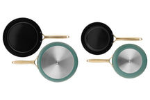 Cookinglife Bratpfannen Set Style Grün - ø 24 & 28 cm - keramische Antihaftbeschichtung - geeignet für alle Wärmequellen