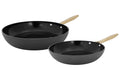 Cookinglife Bratpfannen Set Style Schwarz - ø 24 & 28 cm - keramische Antihaftbeschichtung - geeignet für alle Wärmequellen