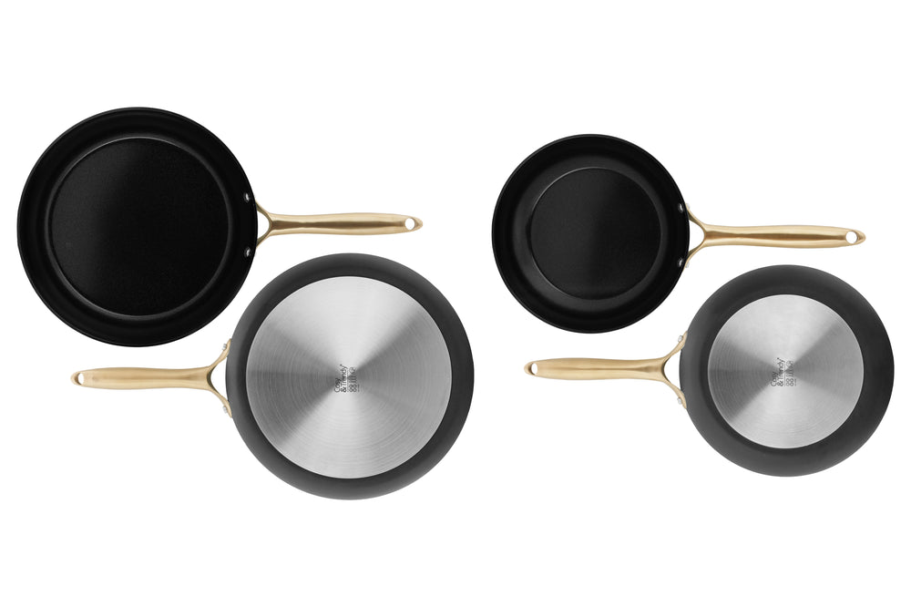 Cookinglife Bratpfannen Set Style Schwarz - ø 24 & 28 cm - keramische Antihaftbeschichtung - geeignet für alle Wärmequellen