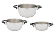 Cookinglife Kochtopf-Set Stay Cool - RVS - Kookpan Ø 16, 20, 24 cm & Steelpan Ø 16 cm + Deksels - 7 delig