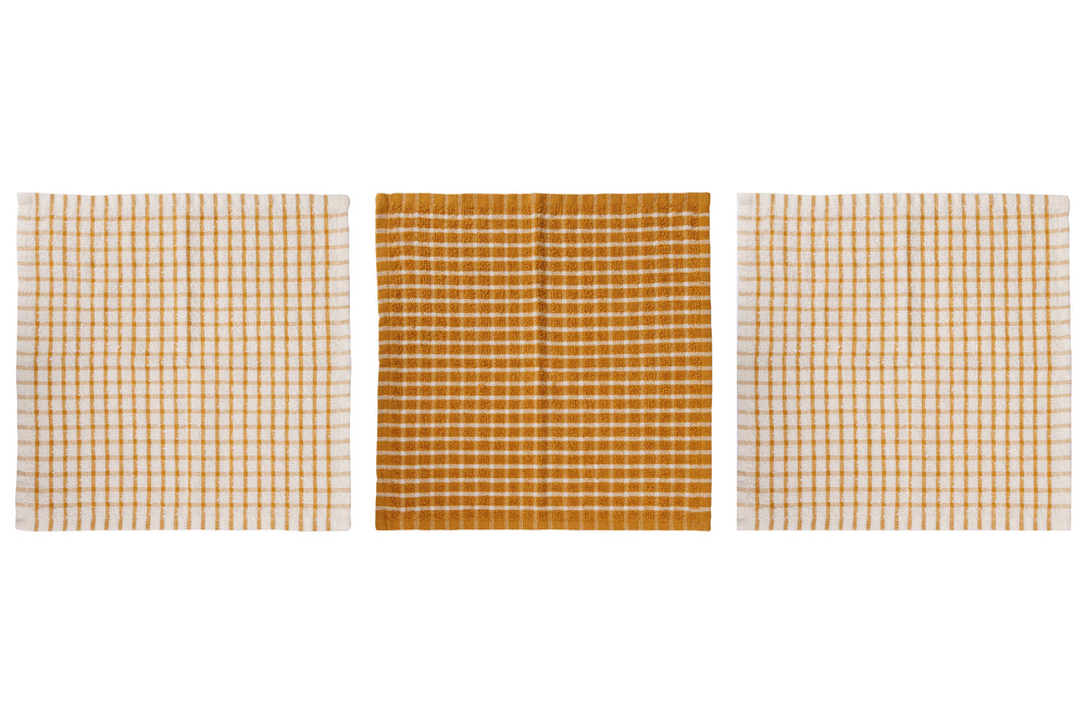 Cosy & Trendy Spültuch Stoff Amber Gold 30 x 30 cm - 3-teilig