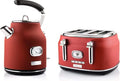 Westinghouse Retro Wasserkocher + Toaster 4 Schlitze - Rot