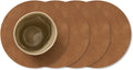 LIND DNA Untersetzer Nupo - Leder - Natur - ø 10 cm - 4 Stück