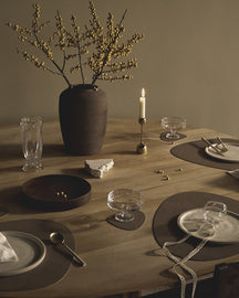 LIND DNA Untersetzer Nupo - Leder - Braun - 13 x 11 cm - 4 Stück