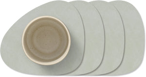 LIND DNA Untersetzer Nupo - Leder - Metallic - 13 x 11 cm - 4 Stück