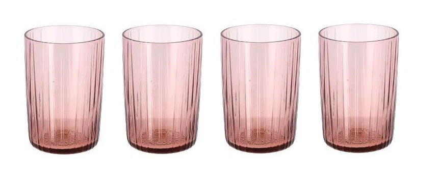 Bitz Wasserglas Kusintha Rosa 280 ml - 4 Stücke