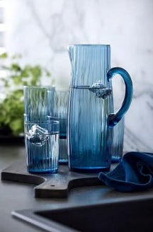 Bitz Wasserglas Kusintha Blau 280 ml - 4 Stücke