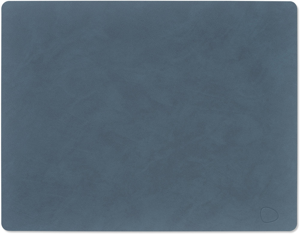 LIND DNA Tischsets Nupo - Leder - Dunkelblau - 45 x 35 cm - 2 Stück