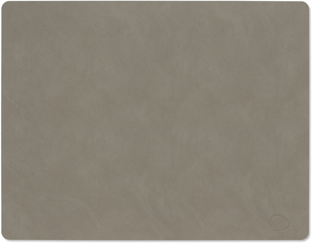 LIND DNA Tischsets Nupo - Leder - Flintgrau - 45 x 35 cm - 2 Stück