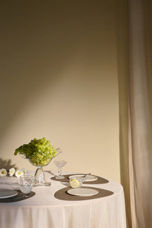 LIND DNA Tischsets Nupo - Leder - Flintgrau - Curved - 44 x 37 cm - 2 Stück