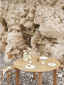 LIND DNA Tischsets Nupo - Leder - Khaki - Curved - 44 x 37 cm - 2 Stück