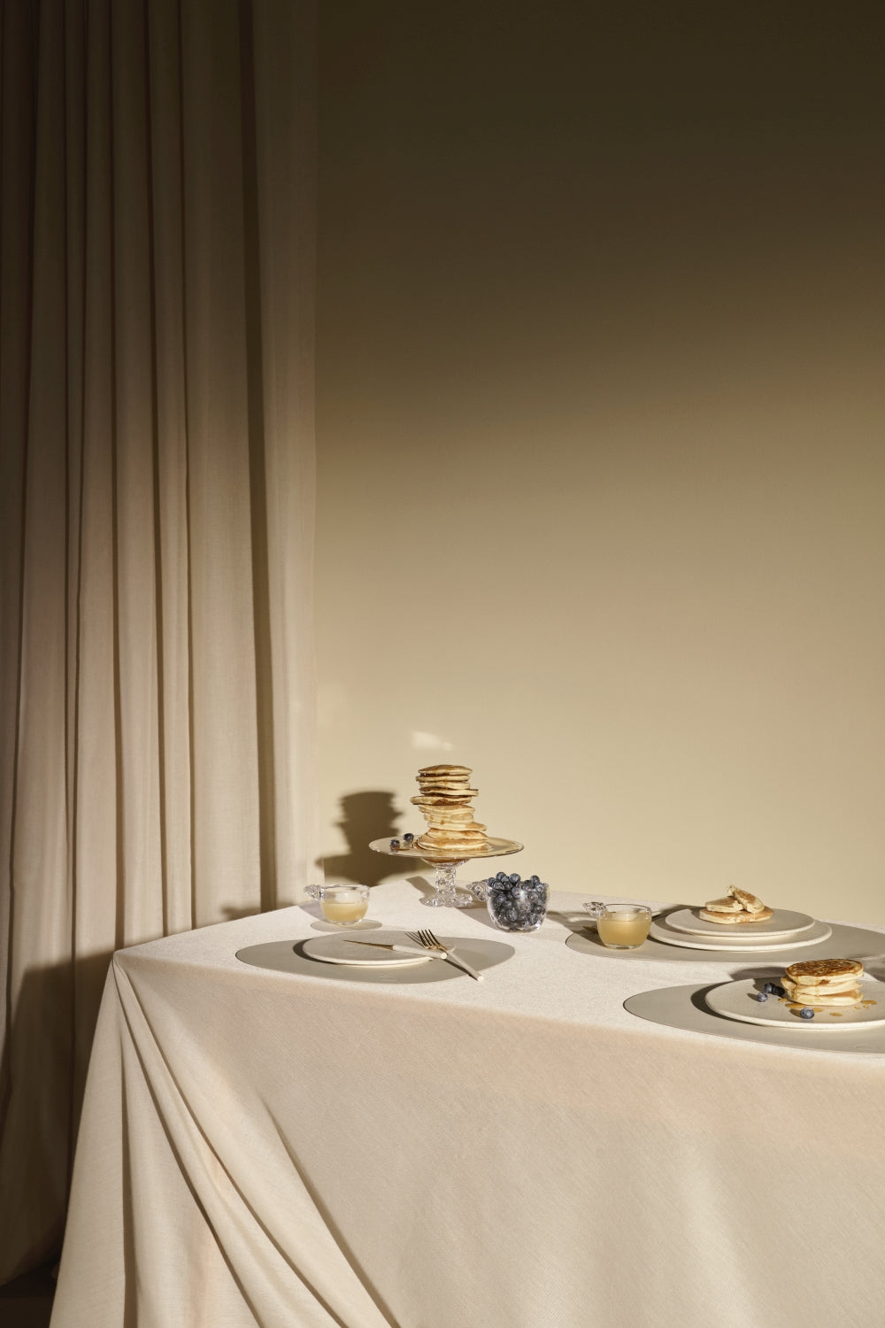 LIND DNA Tischsets Nupo - Leder - Leinen - Curved - 44 x 37 cm - 2 Stück