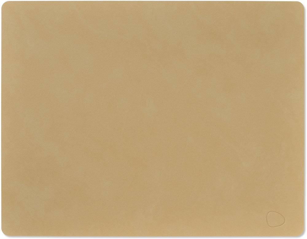 LIND DNA Tischsets Nupo - Leder - Khaki - 45 x 35 cm - 2 Stück