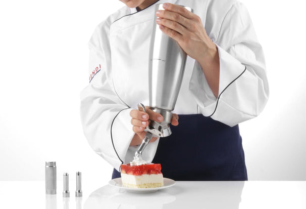 Hendi Sahnespender RVS 500 ml + Sahnepatronen 10 Stück