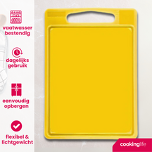 Cookinglife Schneidebrett mit Saftgrube 35 x 25 x 0,85 cm - Gelb