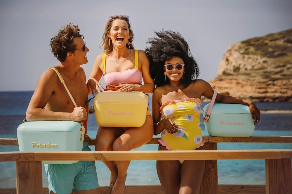 Polarbox Kühlbox mit Schultergurt - Lime Lilac - 12 Liter