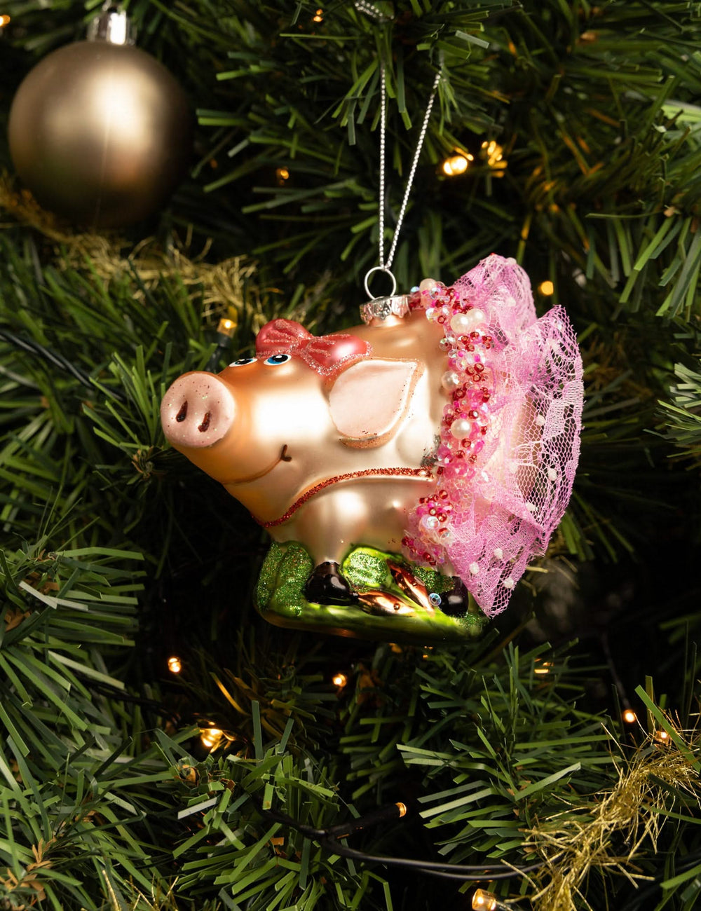 Nordic Light Weihnachtskugel Schwein 10 cm