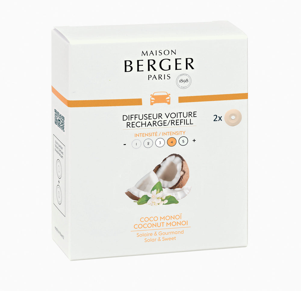 Maison Berger Nachfüllung - für Auto-Parfüm - Coconut Monoi - 2 Stücke