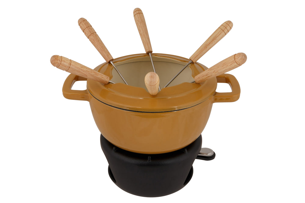 Cosy & Trendy Fondue-Set Fontestic Gusseisen Amber Gold - Ø 18 cm