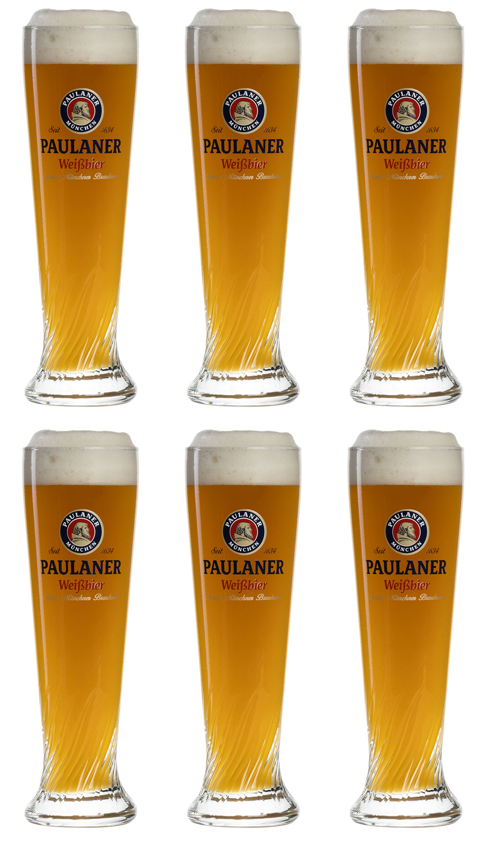 Paulaner Biergläser Weizen 500 ml - 6 Stück