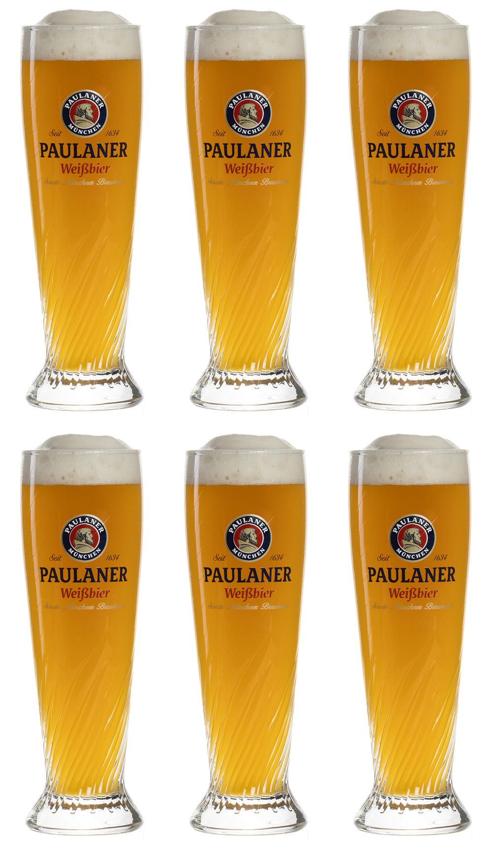 Paulaner Biergläser Weizen 300 ml - 6 Stück