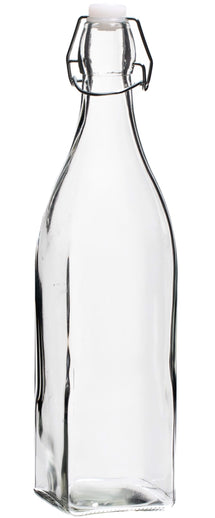 Cookinglife Swing-Flasche / Weck-Flasche - Quadratisch - 1 Liter