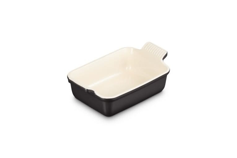 Le Creuset Backform Heritage Ebenholzschwarz - 19 x 14 cm / 1.1 Liter