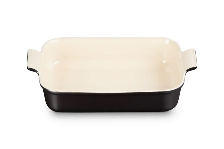 Le Creuset Backform Heritage Ebenholzschwarz - 32 x 24 cm / 4 Liter