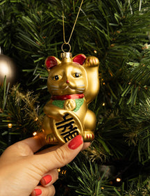 Nordic Light Weihnachtskugel Maneki Neko 10 cm