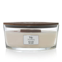 WoodWick Duftkerze Ellipse White Honey - 9 cm / 19 cm