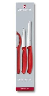 Victorinox Messerset Swiss Classic - Rot - 3-teilig