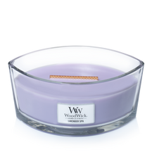 WoodWick Duftkerze Ellipse Lavendel Spa - 9 cm / 19 cm