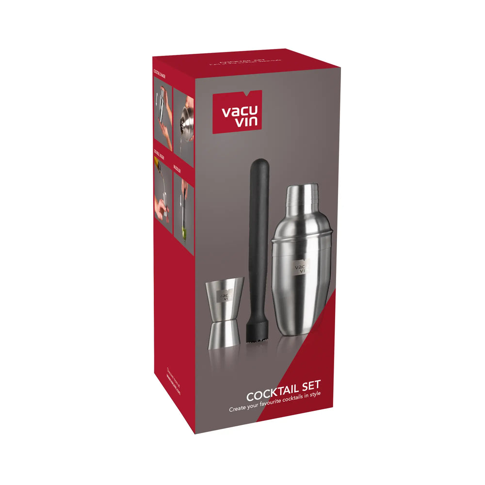 Vacu Vin Cocktail Set Basic - Silber - 3 Stücke