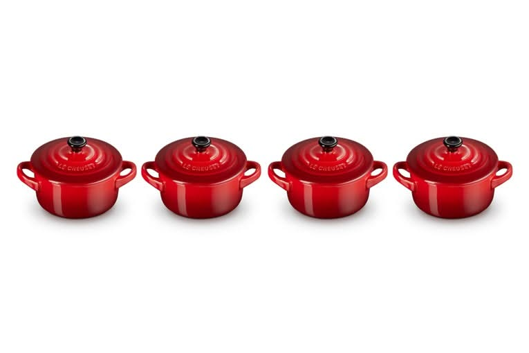 Le Creuset Servierpfanne / Mini-Bratpfanne - 4 Stück - Signature - Kirschrot - ø 10 cm / 250 ml