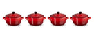 Le Creuset Servierpfanne / Mini-Bratpfanne - 4 Stück - Signature - Kirschrot - ø 10 cm / 250 ml