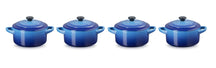 Le Creuset Servierpfanne / Mini-Bratpfanne - 4 Stück - Signature - Azure - ø 10 cm / 250 ml