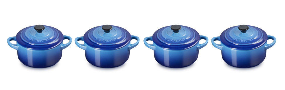 Le Creuset Servierpfanne / Mini-Bratpfanne - 4 Stück - Signature - Azure - ø 10 cm / 250 ml