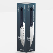 Trebonn Messerset Set – 4-teilig – Kochmesser, Santokumesser, Brotmesser und Schälmesser