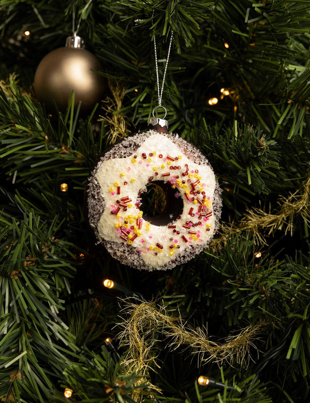 Nordic Light Weihnachtskugel-Set – Donuts – 3-teilig
