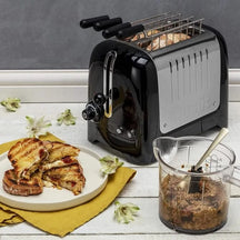 Dualit Toaster Lite - extra breite Schlitze - glänzend schwarz - D26225