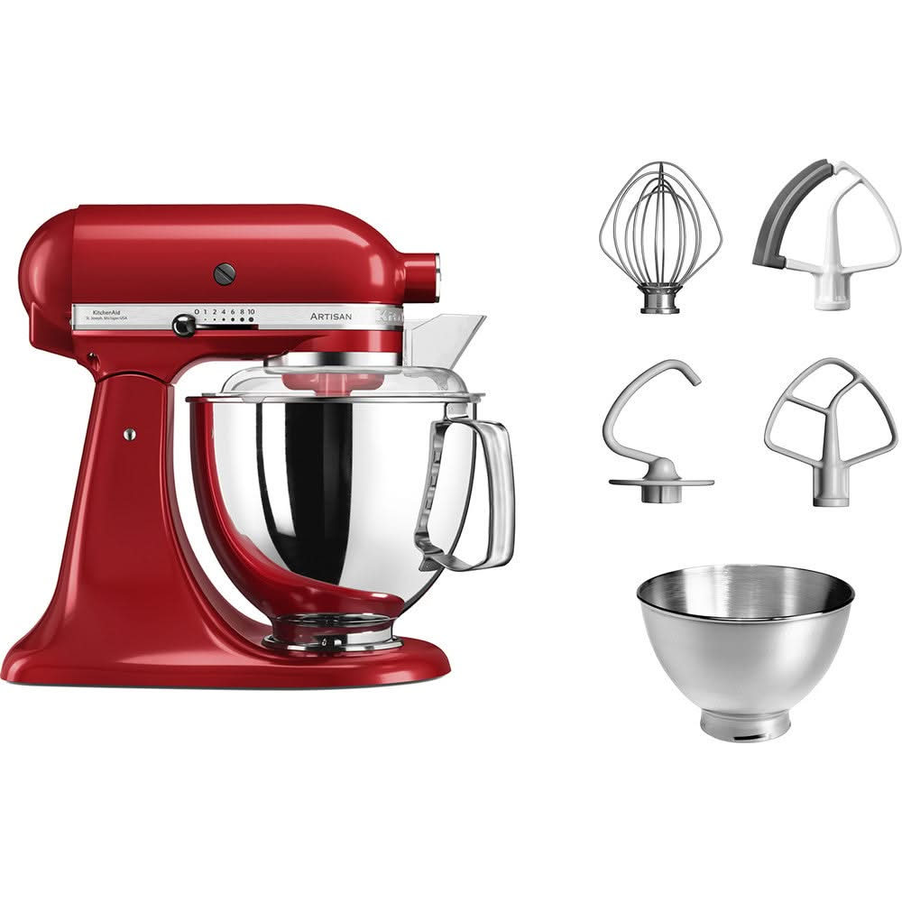 KitchenAid Küchenmaschine Artisan - kippbarer Kopf - kaiserrot - 4.8 Liter - 5KSM175PSEER