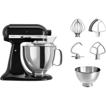 KitchenAid Küchenmaschine Artisan - kippbarer Kopf - Onyx Schwarz - 4.8 Liter - 5KSM175PSEOB